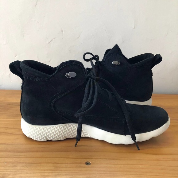 TIMBERLAND | Women's Size 8 Black Suede Leather Lace Up High Top Sneaker Boots - Picture 6 of 9